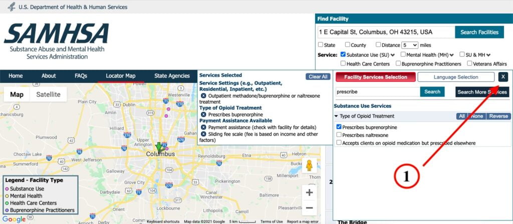 Close SAMHSA Treatment Locator Menu.